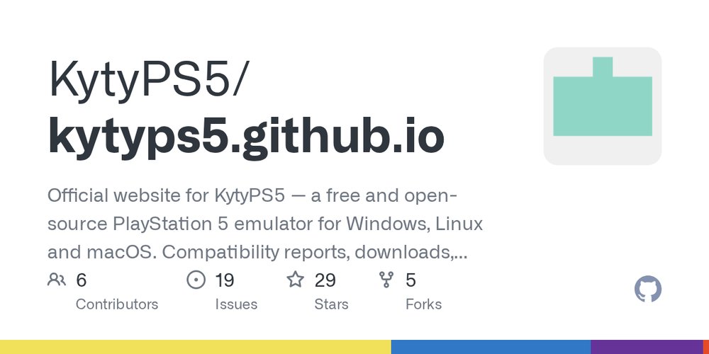official image of Fake PS5 emulators on GitHub