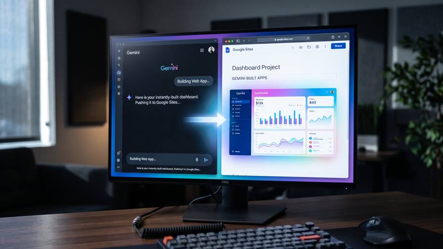 Gemini-built apps can now be published to Google Sites in one click