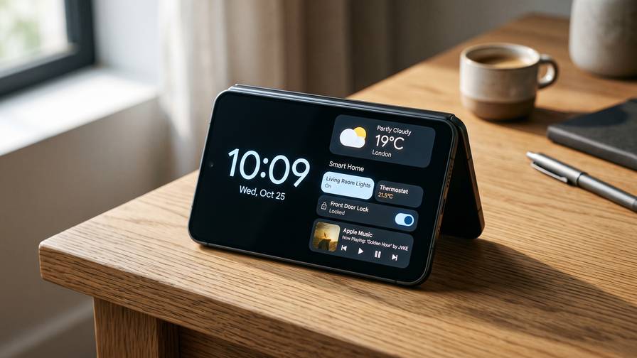 An Android app recreates iPhone Duo's StandBy mode on foldables