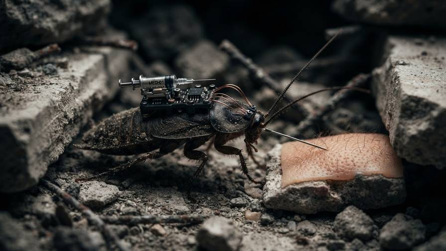 Cyborg cockroaches with syringes could bring medicine to disaster survivors